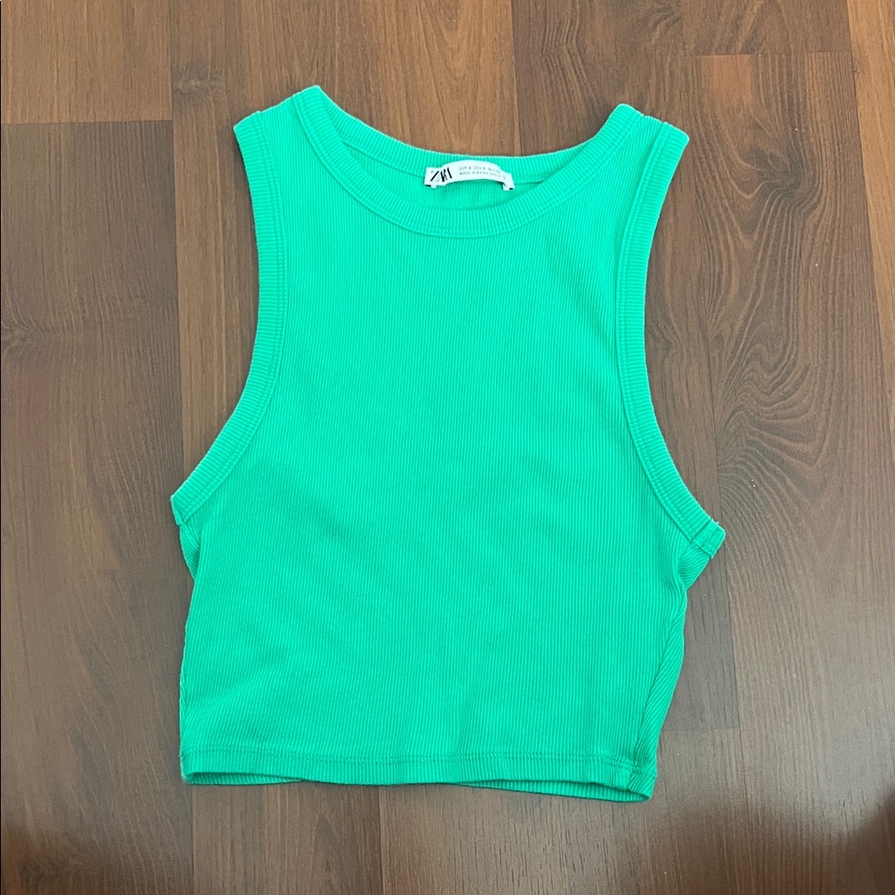 Zara Vibrant Green Crop Top